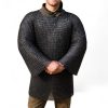 Medieval Chainmail Shirt Blackened | Mild Steel 8mm Dome Riveted Rings | Battle Ready Armor,
