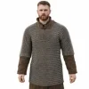 Reenactment Armor Chainmail Shirt, 10mm Aluminum And Rubber Half-Sleeve Haubergeon