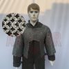 Chainmail Half Body Haubergon Short Shirt Mild Steel Flat Ring Dome Riveted with Solid ALT 9mm 17 Gauge Larp/ Reenactment