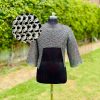Half Body Haubergeon Short Shirt Chainmail Mild Steel Flat Ring Dome Riveted with Washar 8mm 18 Gauge Renaissance Larp/ Reenactment