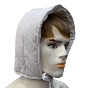 Medieval Padded Coif - Gambeson For LARP Helmets Cap Black & White Cotton
