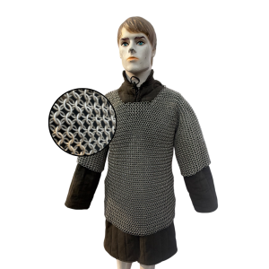 Butted Aluminum  Half-Sleeve Mail Shirt Haubergeon Chainmail Light Weight None Riveted 10mm 16gauge Anodized