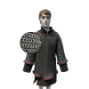 Chainmail Haubergon Shirt Mild Steel Flat Ring Dome Riveted with Solid ALT 9mm