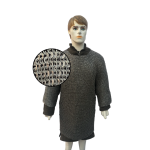 Wedge Riveted Chainmail Mild Steel Haubergeon Shirt Flat Ring With Solid ALT ID 8mm,