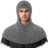 Aluminum Chainmail Coif: Medieval Armor Hood, Riveted 16 Gauge