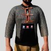 Medieval Chainmail Shirt Half Sleeve 6mm | Mild Steel Flat Ring Armor with Leather Straps