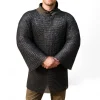 Medieval Chainmail Shirt Blackened | Mild Steel 8mm Dome Riveted Rings | Battle Ready Armor,