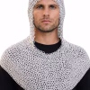 Chainmail Coif, Aluminum 10 mm | Round Ring | Anodized Finish Medieval Hood | LARP Viking Costume,