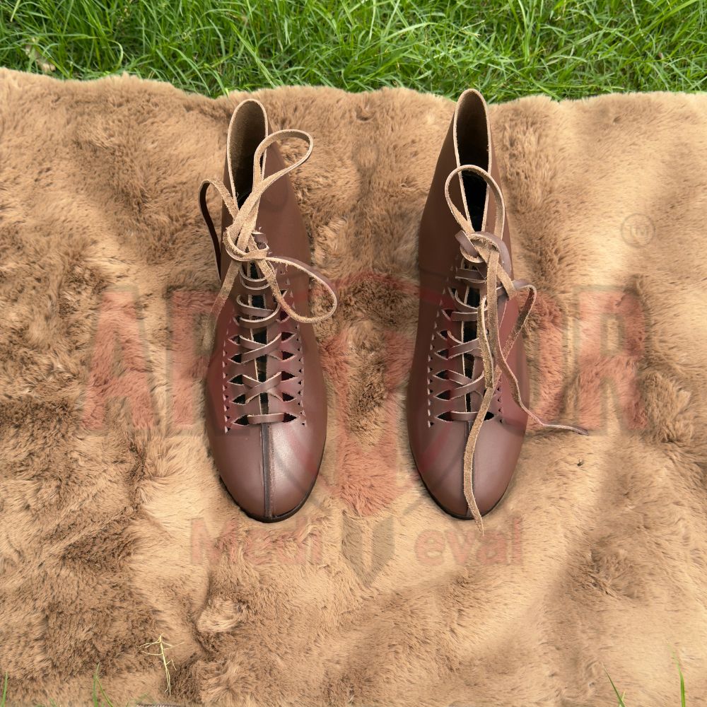 Handmade Medieval Boots Classic for Reenactment & LARP  Warrior Style