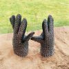 Chainmail Mild Steel Gloves Flat Rings, Medieval Leather Gloves, Viking Padded, Reenactment 8mm,