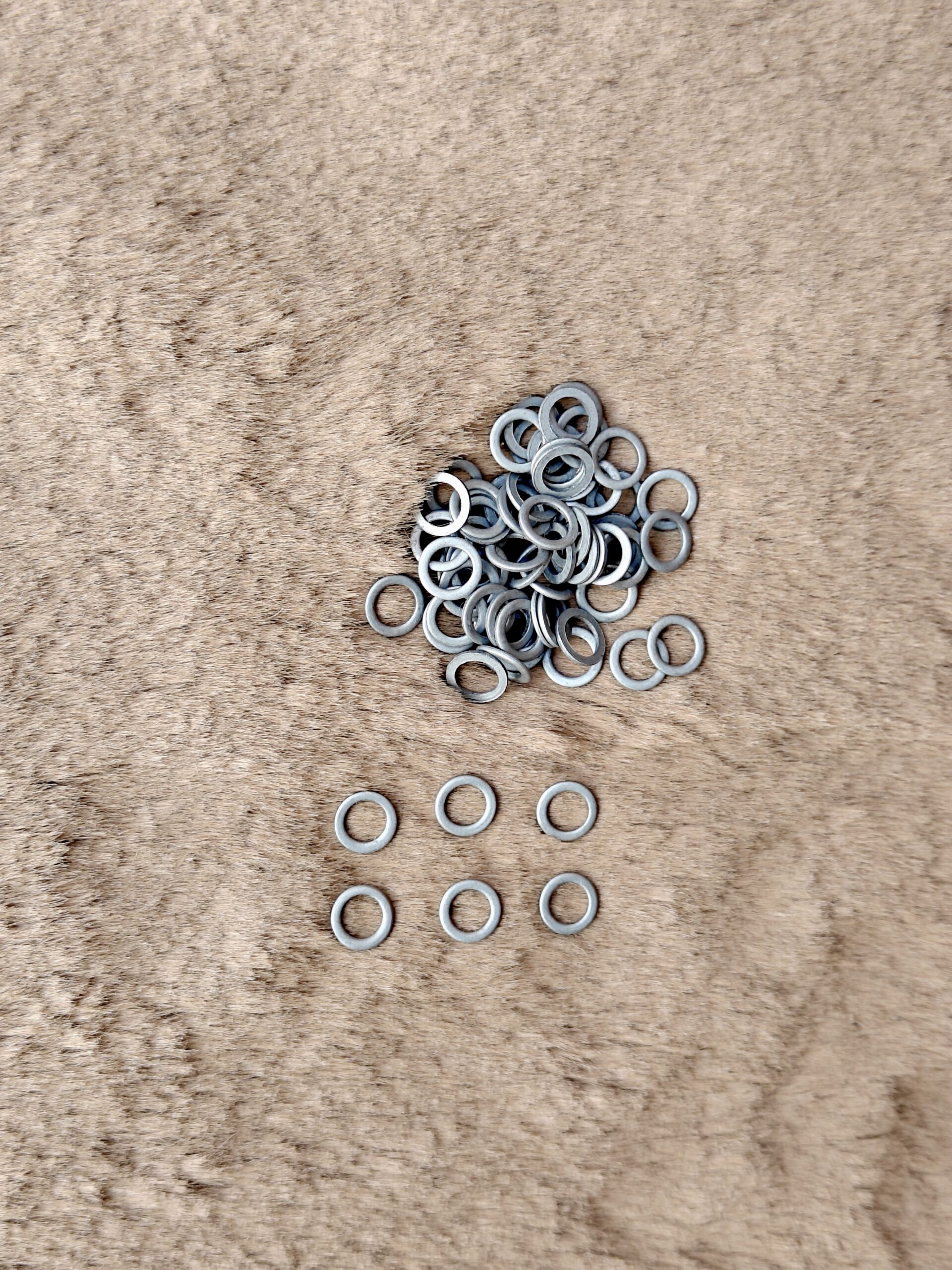 6 - 9 mm Solid Rings, Chainmail Rings Mild Steel, Loose ring Chainmails for Making,