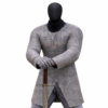 9mm Flat Ring, Stainless Steel Chainmail Hauberk Shirt, Medieval Armor LARP SCA Reenactment,