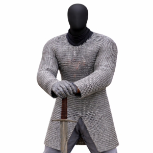9mm Flat Ring, Stainless Steel Chainmail Hauberk Shirt, Medieval Armor LARP SCA Reenactment,