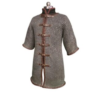 Chainmail Shirt, Medieval Aluminum Half Sleeve – 10mm Flat Ring | Anodized LARP Cosplay Armor,