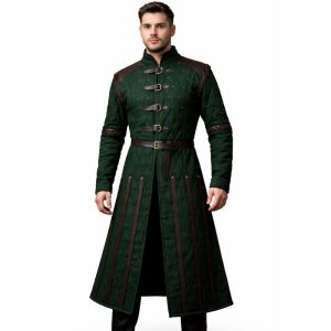 Medieval Gambeson – Quilted Cotton Padded Armor Jacket for LARP, SCA & Reenactment