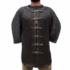 Chainmail Hauberk Shirt, Medieval Knight Armor, Riveted Mild Steel Chainmail, LARP SCA Costume,