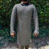 Chainmail Hauberk Shirt 9mm Mild Steel  Round Medieval Armor | LARP Cosplay Costume | SCA Reenactment