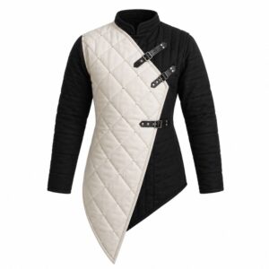 Handmade Medieval Gambeson Jacket, Quilted LARP Armor, Knight Costume Reenactment Coat,