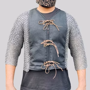Chainmail Gambeson Shirt, Mild Steel | Battle Ready Costume, Medieval Chainmail Armor | LARP SCA Reenactment,