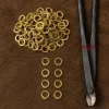 Brass Chainmail Loose Rings with Tool 9mm Flat Rings | DIY Repair Kit | Medieval Making,