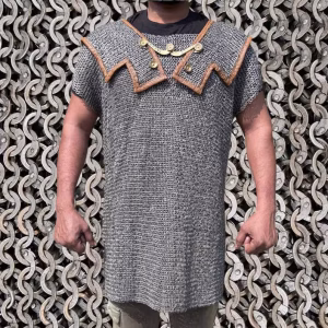 6mm Roman Lorica Hamata Chainmail Armor | Mild Steel Reenactment Armor | Historical Costume,