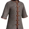 Chainmail Shirt, 9mm Mild Steel Dome-Riveted with Leather Straps